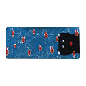 Alfombra infantil rectangular antideslizante con estampado de dibujos animados de Crayon Fishbowl para dormitorio, estudio, baño, lavable con agua. - Product Image 3