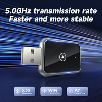 KYERE-Mini adaptador inalámbrico portátil CarPlay para Android, adaptador automático compatible con iPhone, con cable, 2025, actualización,