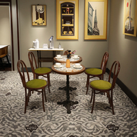 Table Moderne en Bois Massif Non Pliable et Chaise de Restaurant – Ensemble de Mobilier Commercial Modèle Guangdong 12