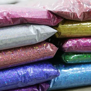 New Arrivals Bulk Cheap Rainbow Neon Chucky Glitters Confetti Solvent Resistant Shaped Glitter Confetti Glitter