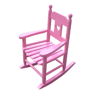 Silla Mecedora de Madera para Niños con Lindo Diseño de Corazón, Silla Mecedora de Álamo para Niños, para Sala de Estar, Jardín, Guarderí<span class=keywords><strong>a</strong></span>, Cómoda y No Tóxica - Product Image 1