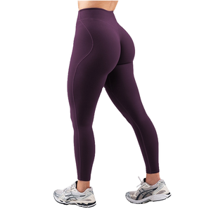 Leggings de sport athlétiques pour femmes et filles, en spandex/nylon, légers, extensibles, taille haute, longueur cheville, séchage rapide, évacuation de l'humidité - Product Image 4