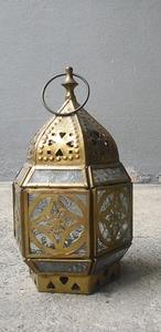 Antique Brass Metal Mini <b>Moroccan</b> Ramadan <b>Lantern</b> - Product Image 5