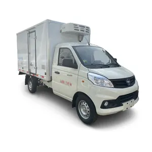 Mini refrigerated truck FOTON gasoline engine 1 ton refrigerated chiller truck for sale in Belize