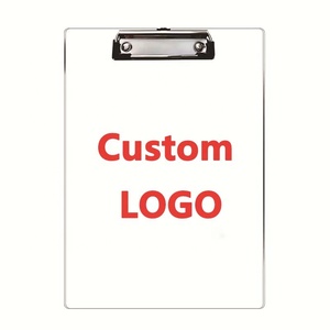 Portapapeles Acrílico A4 Transparente con Logotipo Personalizado, para Oficina o Escuela, Impresión de Tablero de Escritura - Product Image 1