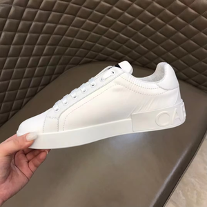 Vente en gros de chaussures de sport décontractées pour hommes, chaussures de marche, baskets de créateurs de luxe, en cuir blanc, unisexe, de haute qualité - Product Image 5