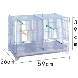 Gabbia per Uccelli Pieghevole in Ferro Resistente alla Ruggine, Rettangolare, Lussuosa e Moderna con Vassoio in Plastica per Pappagalli e Uccelli Medi, Gabbia Portatile - Product Image 3