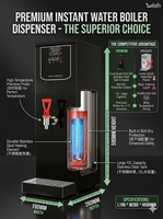 Distributeur d'eau chaude automatique à micro-ordinateur, chauffe-eau progressif, équipement de cuisine commercial, bouilloire à eau