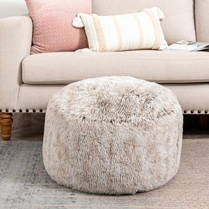 Pink Faux Fur Round <b>Bean</b> <b>Bag</b> Indoor Sofa Lounger Waterproof Bed Chair - Product Image 1