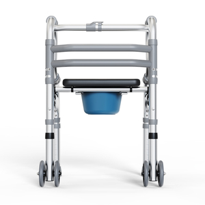 Marcheur et déambulateur assisté tout-en-un <span class=keywords><strong>pour</strong></span> senior avec siège confortable Commode Douche Toilette Assistance - Product Image 2