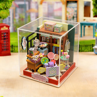 Miniatura de Cabaña de Madera DIY a Escala Pequeña, Modelo de Ensamblaje Hecho a Mano, Rompecabezas Educativo, Casa de Muñecas, Adorno Modelo S2305
