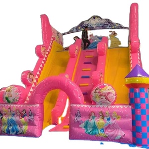 Tobogán Inflable Comercial con Temática <span class=keywords><strong>de</strong></span> Princesas, <span class=keywords><strong>Castillo</strong></span> Inflable Gigante con Toboganes para Parques <span class=keywords><strong>de</strong></span> Diversiones, Centros Comerciales, Carnavales - Product Image 1