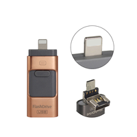 Harga pabrik OTG logam 4 in 1 stik memori USB Flash Drive ponsel pintar 16GB 128GB 32GB 64GB 8GB 256GB