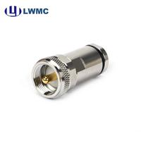 Connecteur mâle UHF LWMC à pince pour câble LMR300 et câble de 7 mm, VSWR 1,2 max, joint en caoutchouc silicone