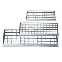Marches d'escalier en métal pour extérieur, résistantes au glissement, en acier galvanisé/carbone, résistantes à l'eau et au feu, durables