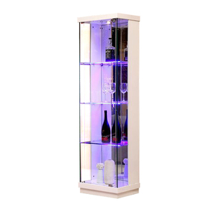 <span class=keywords><strong>Vitrina</strong></span> Moderna de Vidrio Templado para Exhibición de Copas de Vino con Iluminación para Centro Comercial - Product Image 1
