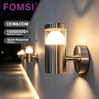 Lampe étanche FOMSI IP44, luminaire mural extérieur en acier inoxydable, montage en surface, lampe murale de jardin LED, AC220-240V