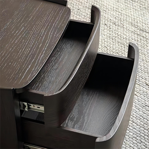 Ý tối giản gỗ cạnh giường ngủ bảng phòng ngủ hiện đại nội thất Lưu trữ hình bầu dục hình dạng phòng ngủ đêm bảng - Product Image 6