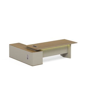 Bureau <span class=keywords><strong>de</strong></span> direction convertible moderne avec éclairage LED, verrouillage intelligent, finition <span class=keywords><strong>de</strong></span> luxe écologique à aspiration sous vide – Modèle Boss - Product Image 4