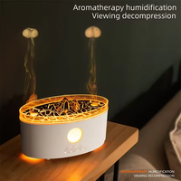 Humidificateur d'air aromathérapeutique en forme de méduse, écologique et de haute qualité, avec lumière de flamme 3D, capacité de 200 ml, pour hôtel et usage domestique