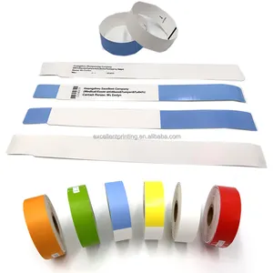Custom Logo Wholesale Printable Thermal Wristbands Waterproof Bracelet Concert Festival Paper Wristband Roll For Printer