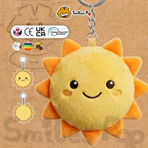 Llavero <span class=keywords><strong>de</strong></span> Peluche <span class=keywords><strong>con</strong></span> Forma <span class=keywords><strong>de</strong></span> <span class=keywords><strong>Sol</strong></span>, Personalizado, Hipoalergénico, Relleno Reciclado, Logotipo Personalizado, Certificación CE, UKCA, Estándar Global <span class=keywords><strong>de</strong></span> Reciclaje - Product Image 1