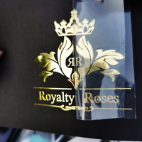 Nickel de galvanoplastie étanche personnalisé marque Logo Rose or feuille transfert métal étiquette autocollants décalcomanies