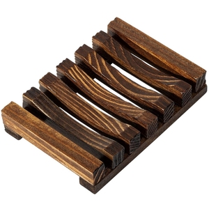 Meilleure vente <span class=keywords><strong>Accessoires</strong></span> de salle de bain Porte-savon en bois de bambou fait à la main Boîte à savon en bois au charbon de bois - Product Image 5