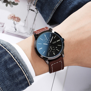 Nouvelle montre pour homme, style business, bracelet en cuir, polyvalente, étanche, montre-bracelet à quartz - Product Image 2