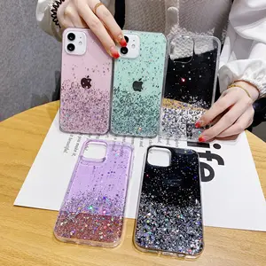 Starry Bling Epoxy Soft Enamel TPU Silicon Girl Phone Case for iphone 11 12 13 14 15 Pro Max Cell Cover