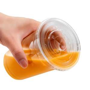 Custom Logo Printed Cold Coffee Drinking Clear Coffee To Go <b>Cup</b> Pet 98mm Beverages <b>Plastic</b> <b>Cups</b> - Product Image 1