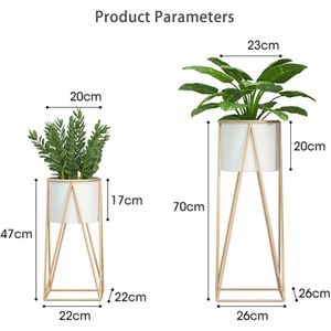 Support de plantes et de fleurs en métal classique en fer forgé géométrique, écologique, avec revêtement en poudre, pour la maison, le jardin, l'intérieur/l'extérieur, livraison rapide - Product Image 3
