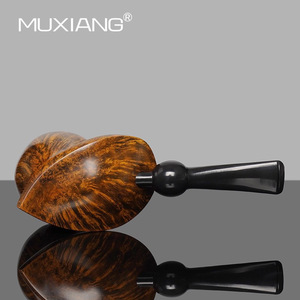 Muxiang Handmade Briar Wood Smoking Pipe Bent Shape 3mm Duct For Men - Product Image 2