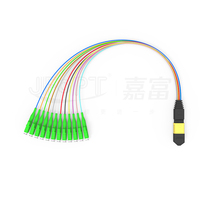 Câble de brassage optique à faible perte MPO vers LC OS2 monomode 8 fibres G657A1 haute précision pour centre de données