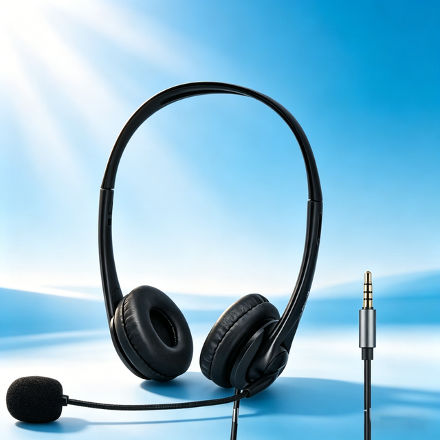 Wholesale Cheap Telephone PC Headphone Over-Ear Headphones Wired Gaming Headset with Mic for Office, Online Class, Call Center