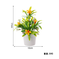 Plante Artificielle en Pot, Petit Bonsaï, Fausses Plantes, Fleur de Trompette Simulée, Mini Verdure, Vente en Gros, Décoration de Bureau et de Scène Réaliste