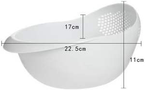 Food Grade Plastic Rice Washer <b>Strainer</b> Washing <b>Colander</b> With Handle for Vegetables and Fruits Water Drain Bow - Product Image 4