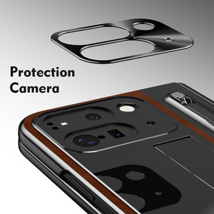Étui de protection en cuir de luxe avec support pour stylet et fente pour stylo pour Google Pixel 10 Pro Fold / 9 Pro Fold, protection de charnière d'écran en verre - Product Image 3