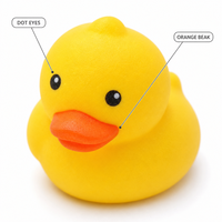 Jouets Squishy en forme de canard souple et compressible, corps mat, disponibles en deux couleurs, compagnon de bureau