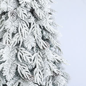 Высококачественная Рождественская Подарочная кедровая игла PE сосновая шишка для украшения дома с имитацией флокирования для атмосферы - Product Image 2