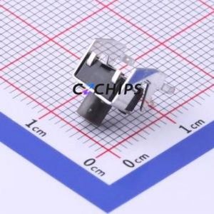 SKHHLVA010 Tactile Switch Bent Lead Through Hole-4P,6x6mm Switch Single Pole Single Throw Round Button Right Angle Insert 6mm - Product Image 2