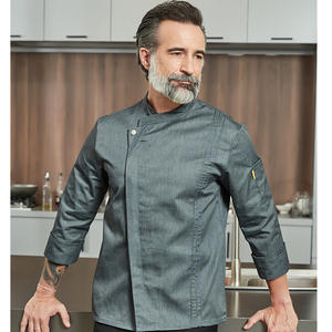 Uniforme de chef à manches longues de haute qualité Manteau de chef exécutif Nouveaux modèles de veste de chef - Product Image 4