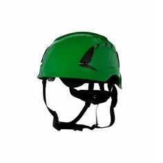 3M™Ajuste seguro™Casco de color verde, ventilado, ligero, 1000 VAC, marcado CE, paquete de 4 - Product Image 1