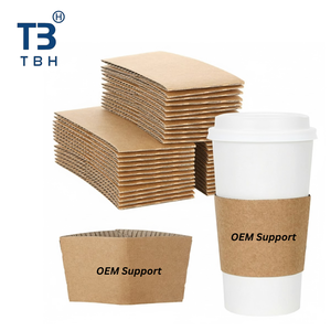 Funda de cartón corrugado para vasos de 8oz, con aislamiento térmico, impresión personalizada, ecológica, para café, cantina, oficina, compatible con OEM y ODM. - Product Image 5
