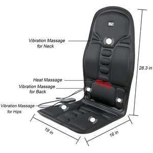 Almohadilla de masaje para silla de oficina en casa, colchón de espalda <span class=keywords><strong>Lumbar</strong></span> para el cuello, cojín de masaje de calor eléctrico, masajeador de asiento de coche con vibración - Product Image 5
