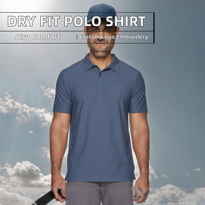 Men's Blue Short Sleeve <b>Polo</b> Shirt 100% Cotton Pique Knitted Breathable Casual Solid Design Regular Fit - Product Image 2