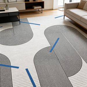 Alfombra Profesional con Líneas y Figuras, Materiales y Tamaños Personalizables para Oficinas Corporativas, Salas de Reuniones y Áreas Ejecutivas - Product Image 1