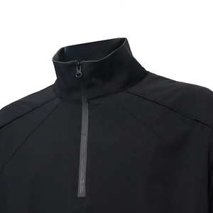 Vente en gros de haute qualité pour <span class=keywords><strong>homme</strong></span> <span class=keywords><strong>noir</strong></span> (à séchage rapide, respirant, résistant au vent) avec un trench-coat à manches courtes à fermeture éclair quart - Product Image 3