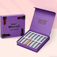Boîte cadeau de luxe personnalisée avec logo, style livre, couvercle rigide à fermeture magnétique, pour cosmétiques, rouge à lèvres, gloss à lèvres, boîte magnétique
