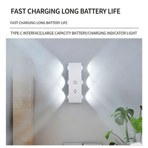 LED Six Cat Eyes Human Body Sensing Three-Color Background Night <b>Light</b> for <b>Corridor</b> Hallway Bedroom - Product Image 5